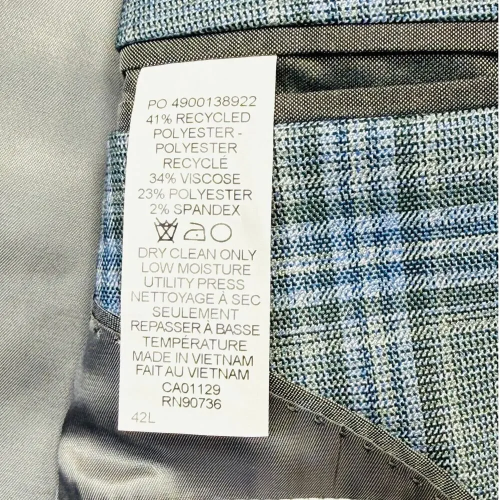 Michael Kors Men's Classic-Fit Seafoam Plaid Sport Coat, Seafoam 42L $295